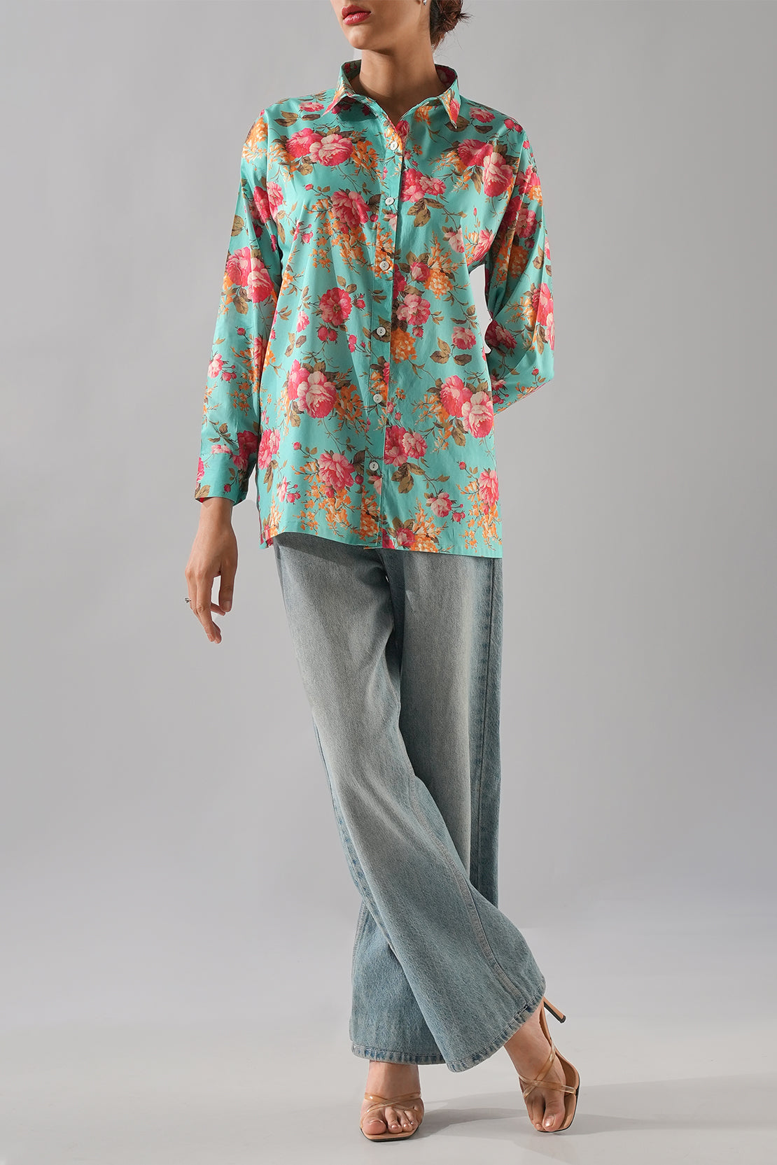 Printed Cambric Stitched Shirt