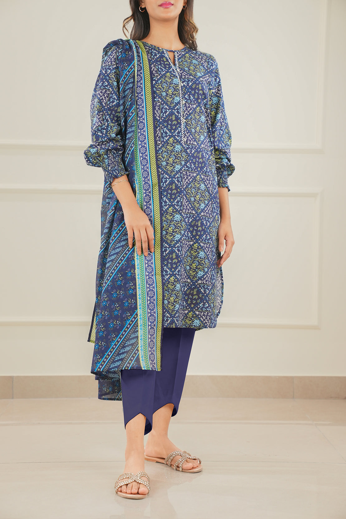 Unstitched Printed Lawn Shirt