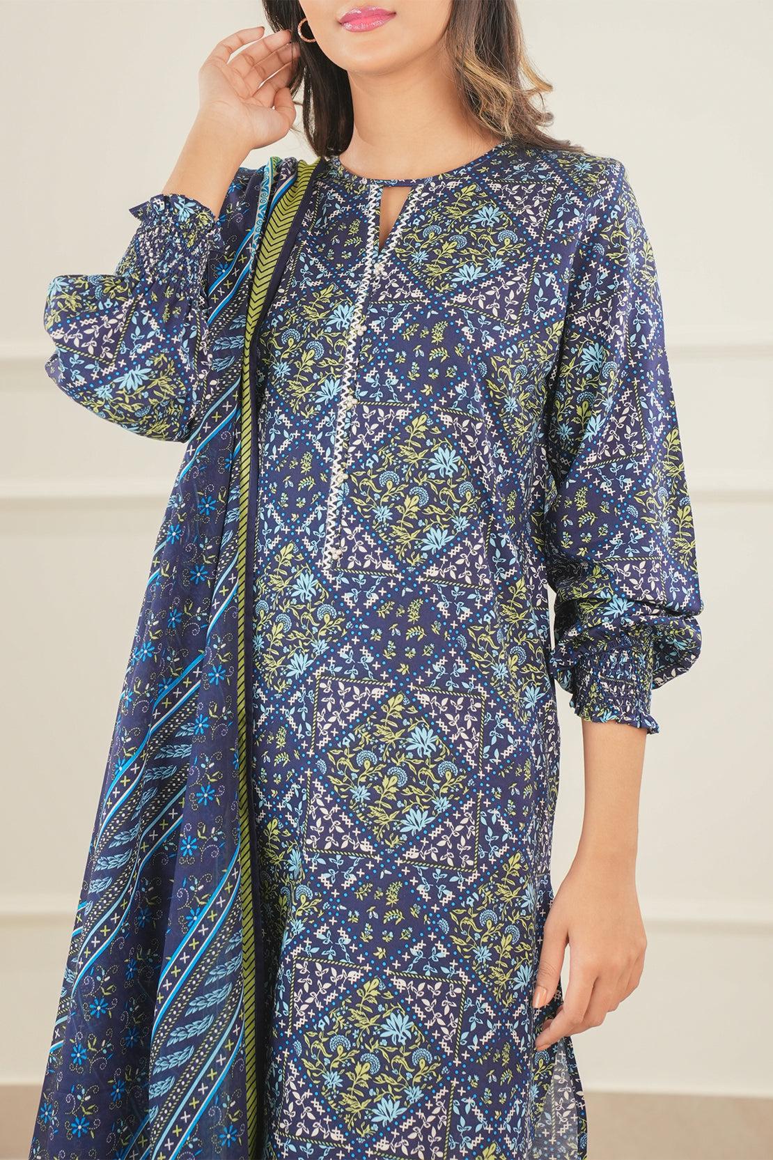 Unstitched Printed Lawn Shirt