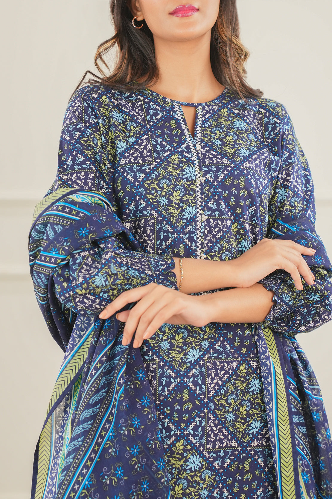 Unstitched Printed Lawn Shirt