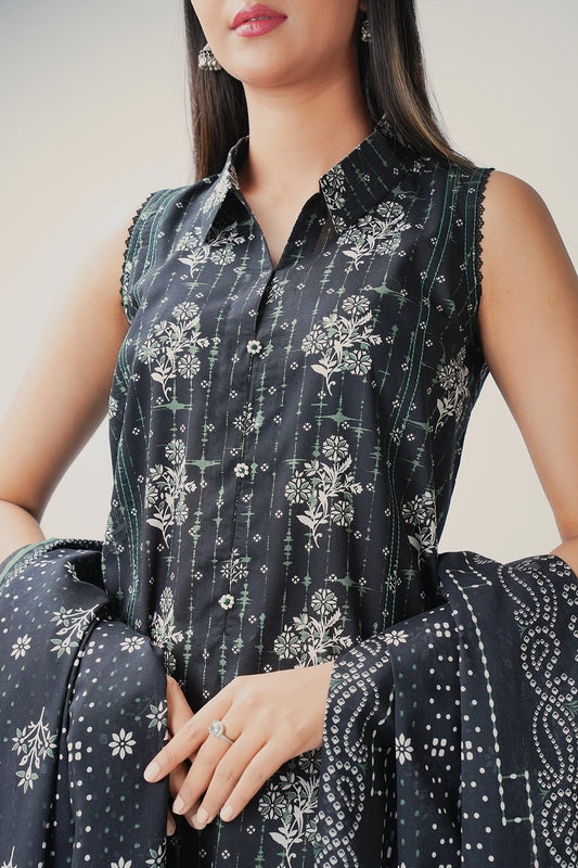 Unstitched Printed Lawn 3 Piece