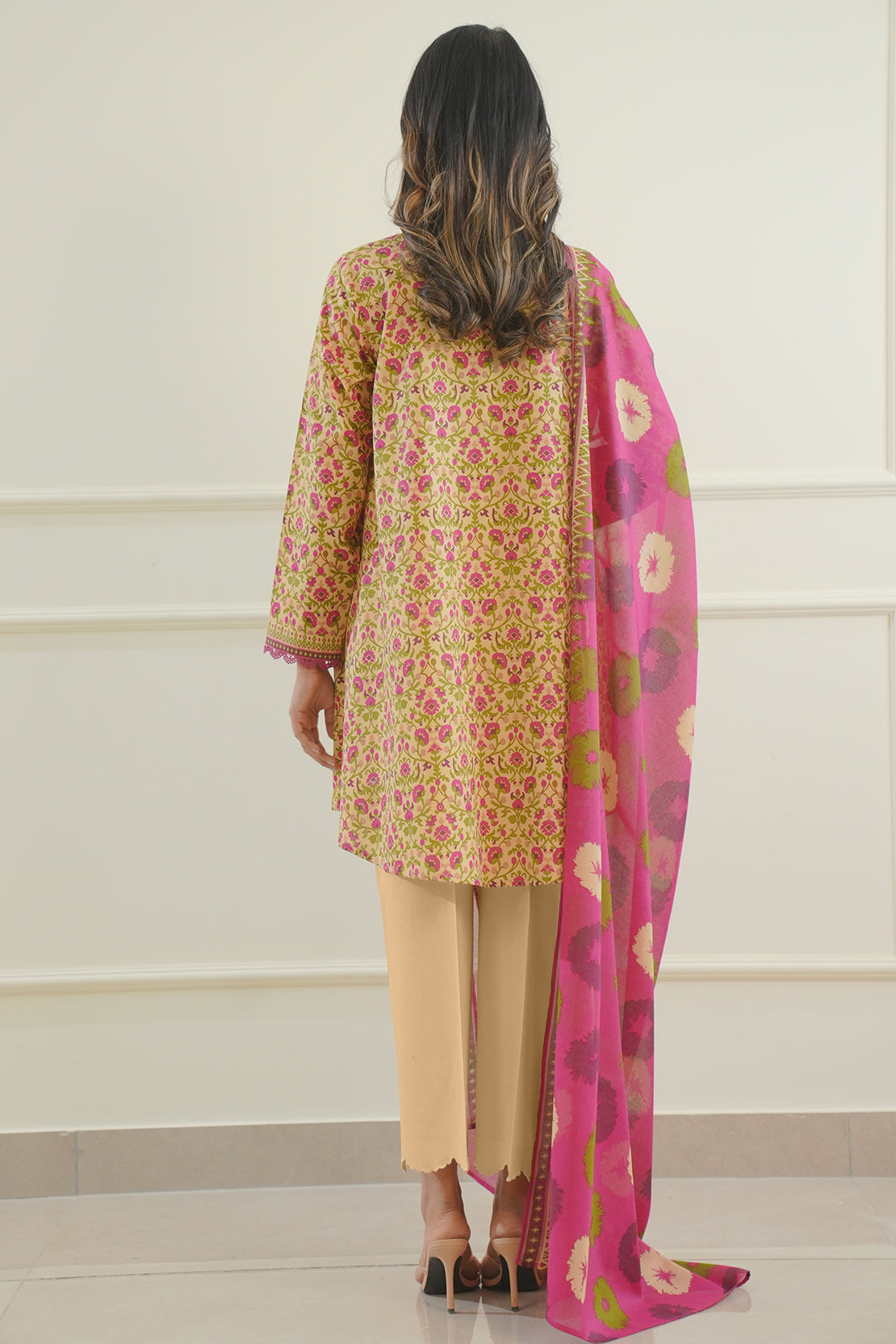 Unstitched Printed Lawn 3 Piece