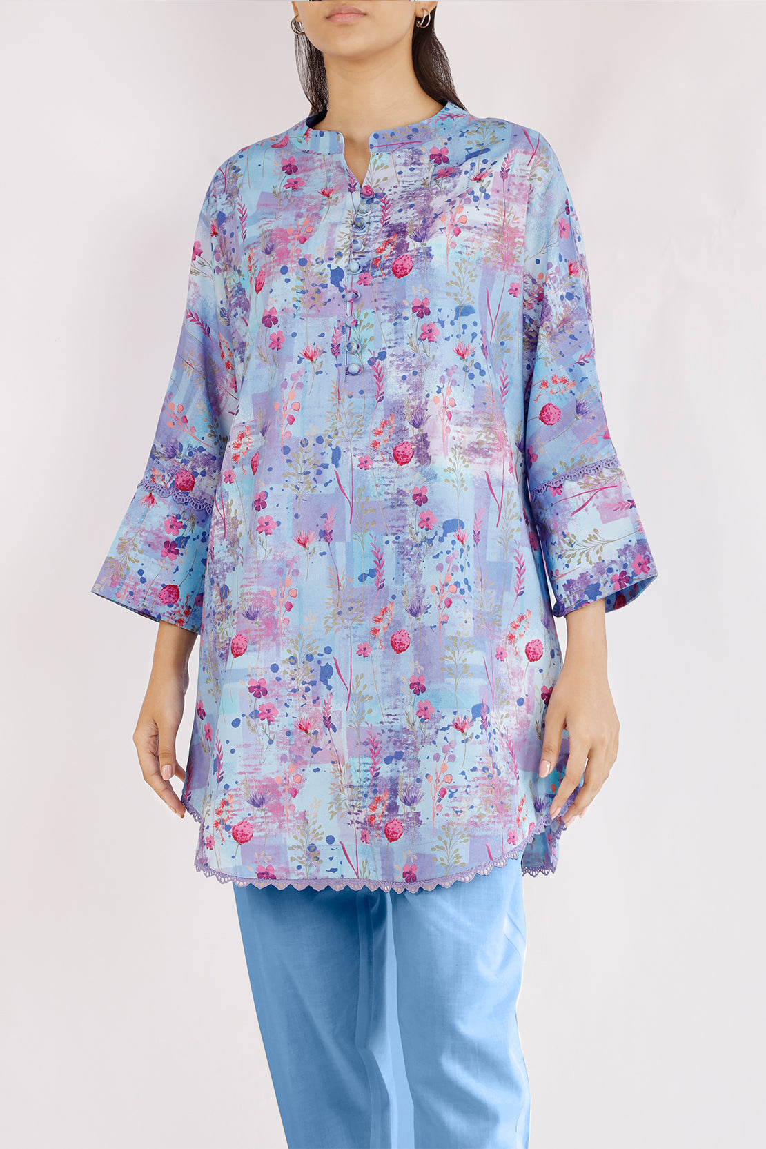 Unstitched Printed Arabic Linen 3 Piece