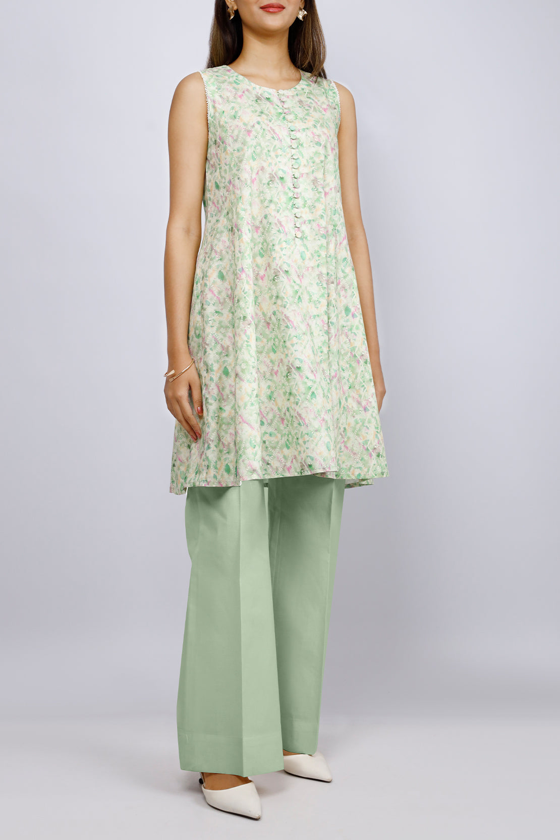 Unstitched Printed Arabic Linen 3 Piece